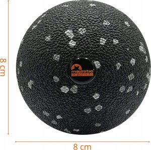 Piłka do masażu Majestic Sport TENSO MONO 8 cm czarno-szara 4