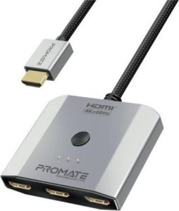 Promate MediaSwitch-H3 3-in-1 HDMI Switch 4K@60Hz / 0,5m 1