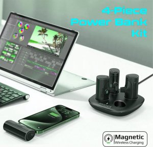 Promate DeltaPack Battery Set 4x 5000mAh / USB-C PD 20W / Lightning 2