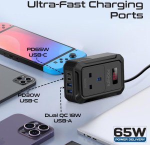 Przetwornica Promate Inverto-200W Car inverter DC-AC 11-17V 200W / USB-C PD65W 2