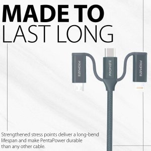 Kabel USB Promate USB-C - Lightning 1.2 m Czarny (6959144046037) 2