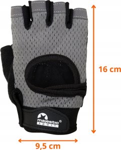 Rękawiczki treningowe Majestic Sport BASIC I krótkie szare r. XL 5