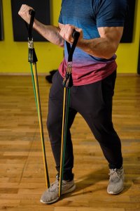 Zestaw gum oporowych do ćwiczeń ekspander Majestic Sport /5 sztuk/ 17