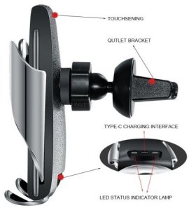 RoGer S5 Car Holder with Wireless Charging 10W  for smartphones 3
