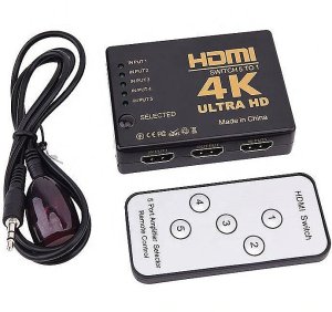 RoGer HDMI 4K High Speed Splitter 5 HDMI inputs / Remote Controller / Infrared Cable 2