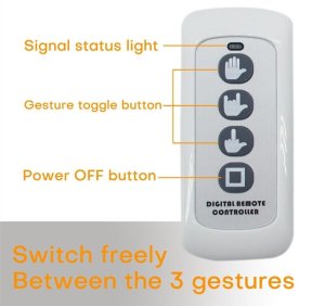 Wooco Car Interactive Gesture LED Palm with Remote Control 2
