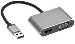 RoGer DrongDisplay Adapter USB to VGA/HDMI + Audio / iOS/Android/Windows/macOS 1