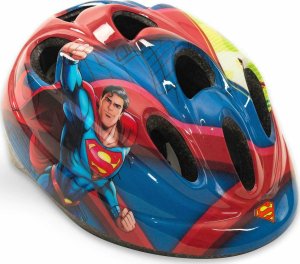 Kask dziecięcy SuperMan DC regulowany dla chłopców - na rower, hulajnogę, rolki - niebieski, Toimsa 1