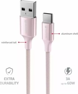 Swissten Textile II USB - USB-C Data and Charching Cable 1.5m 1
