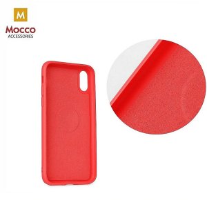 Mocco Soft Magnet Silicone Case With Built In Magnet For Holders for Apple iPhone XS Max Red 1