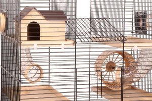 DUŻA KLATKA piętrowa dla Chomika Gryzonia Myszki tunele domek kołowrotek 4
