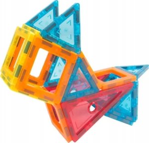 EDUKACYJNE KLOCKI MAGNETYCZNE KONSTRUKCYJNE ZESTAW 45 EL. + naklejki EMOTKI 8