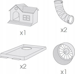 KLATKA DLA CHOMIKA MYSZY + DOMEK KOŁOWROTEK TUNELE 6
