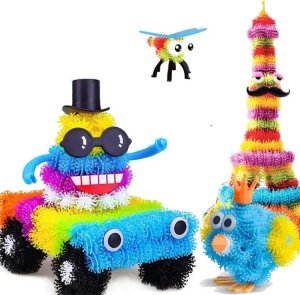 RZEPY CZEPY 1000+ KLOCKI KREATYWNE KULKI DUŻY ZESTAW PREZENT XXXL + naklejki emotki 5