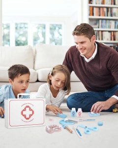 ZESTAW LEKARZA DLA DZIECI WALIZKA APTECZKA PIELĘGNIARKA MAŁY DOKTOR 13