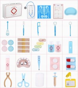 ZESTAW LEKARZA DLA DZIECI WALIZKA APTECZKA PIELĘGNIARKA MAŁY DOKTOR 4