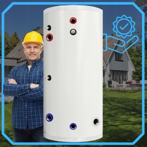 Zasobnik CWU bojler NIERDZEWNY 150l zbiornik bufor z wężownicą 2,2m^2 11