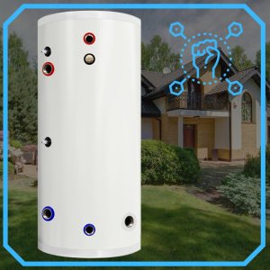 Zasobnik CWU bojler NIERDZEWNY 150l zbiornik bufor z wężownicą 2,2m^2 5