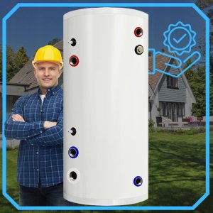 Zasobnik CWU bojler NIERDZEWNY 200l zbiornik bufor z wężownicą 2,8m^2 11