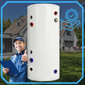 Zasobnik CWU bojler NIERDZEWNY 200l zbiornik bufor z wężownicą 2,8m^2 2