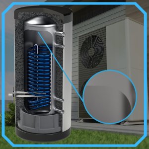 Zasobnik CWU bojler NIERDZEWNY 300l zbiornik bufor z wężownicą 4m 3