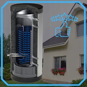 Zasobnik CWU bojler NIERDZEWNY 300l zbiornik bufor z wężownicą 4m 4