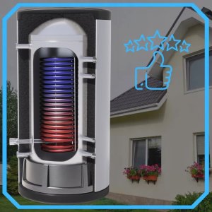 Zasobnik CWU bojler NIERDZEWNY 400l zbiornik bufor z wężownicą 4 m 4