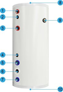 Zasobnik CWU bojler NIERDZEWNY 500l zbiornik bufor z wężownicą 4 m 12