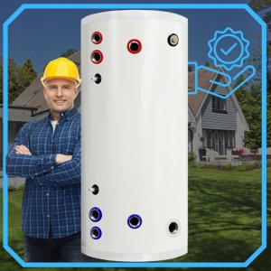 Zasobnik CWU bojler NIERDZEWNY zbiornik ciepłej wody 2 wężownice 200L 5