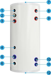 Zasobnik CWU bojler NIERDZEWNY zbiornik ciepłej wody 2 wężownice 400L 12