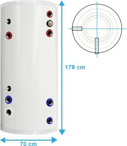 Zasobnik CWU bojler NIERDZEWNY zbiornik ciepłej wody 2 wężownice 500L 6