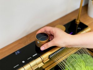 Zlewozmywak KUCHENNY JEDNOKOMOROWY z WODOSPADEM WIELOFUNKCYJNY + BATERIA TG-KS-LED-B-75-G 6