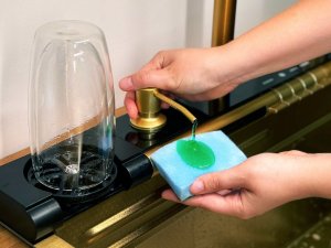 Zlewozmywak KUCHENNY JEDNOKOMOROWY z WODOSPADEM WIELOFUNKCYJNY + BATERIA TG-KS-LED-B-75-G 7