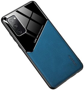 Mocco Lens Leather Back Case for Apple iPhone 12 Blue 1