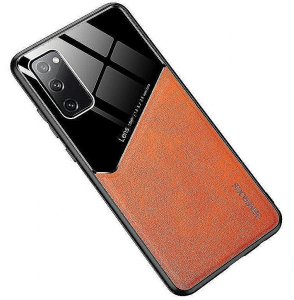 Mocco Lens Leather Back Case for Samsung Galaxy A42 5G Orange 1