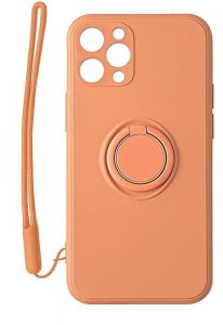 Mocco Pastel Ring Silicone Back Case for Xiaomi Redmi Note 9T Orange 1