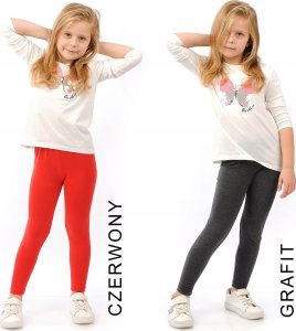 Elastyczne Legginsy Bawełniane Klasyczne Getry Polskie Beżowe 140 6