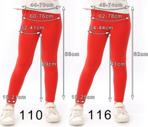 Elastyczne Legginsy Bawełniane Klasyczne Getry Polskie Białe 122 12