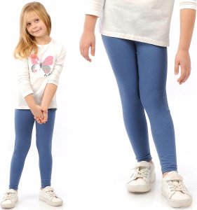Elastyczne Legginsy Bawełniane Klasyczne Getry Polskie Jeans 128 1