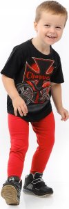 Getry chłopięce Długie legginsy Spodnie Czerwone 98 2