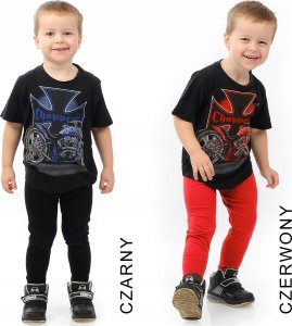 Getry chłopięce Długie legginsy Spodnie Grafitowe 104 5