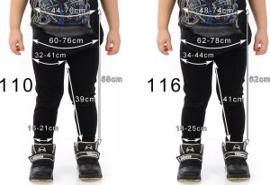 Getry chłopięce Długie legginsy Spodnie Grafitowe 104 10