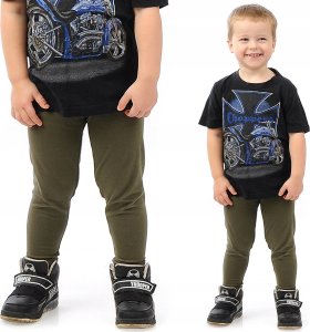 Getry chłopięce Długie legginsy Spodnie Khaki 134 1
