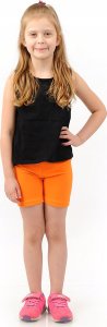 Krótkie spodenki Legginsy 1/2 Kolarki Dziecięce Getry Pomarańczowe 122 4