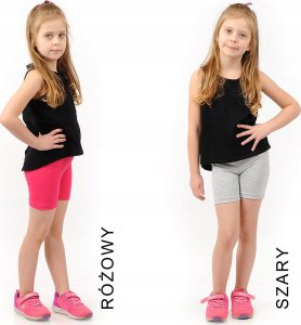 Krótkie spodenki Legginsy 1/2 Kolarki Dziecięce Getry Szorty Czarne 86 11