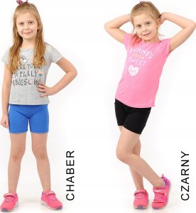 Krótkie spodenki Legginsy 1/2 Kolarki Dziecięce Getry Szorty Czarne 86 6