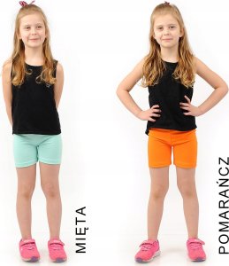 Krótkie spodenki Legginsy 1/2 Kolarki Dziecięce Getry Szorty Fioletowe 134 11