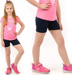 Krótkie spodenki Legginsy 1/2 Kolarki Dziecięce Getry Szorty Granatowe 86 1