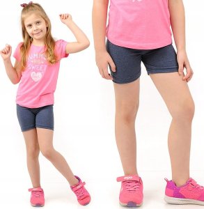 Krótkie spodenki Legginsy 1/2 Kolarki Dziecięce Getry Szorty Jeans 110 1