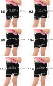 Krótkie spodenki Legginsy 1/2 Kolarki Dziecięce Getry Szorty Turkusowe 98 15